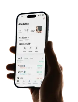 Exness 移动端应用展示交易投资组合